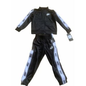 NIKE Track Suit Toddler Boys 3T Black White